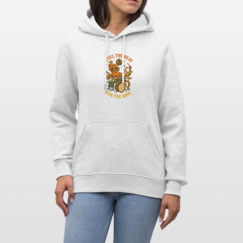 Feel the Beat Octopus Drummer Retro 70s t-shirt - Heavyweight Unisex Hoodie CRUISER by Stanley/Stella