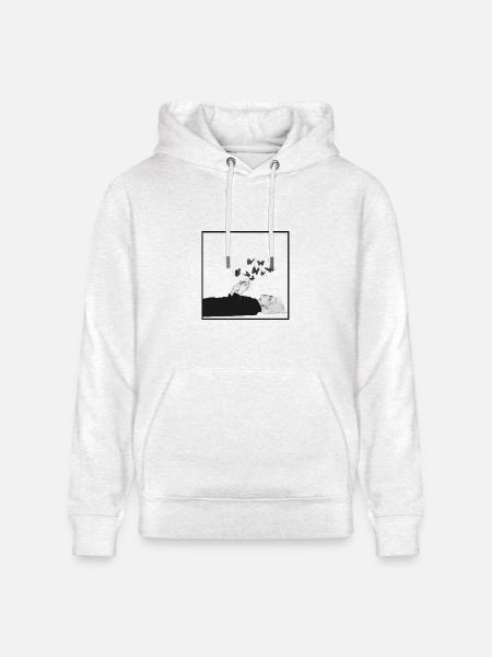 Breath of Butterflies - Heavyweight Unisex Hoodie CRUISER by Stanley/Stella - light heather gray