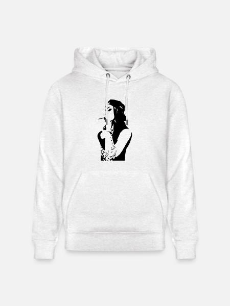 smoking chola - Heavyweight Unisex Hoodie CRUISER by Stanley/Stella - light heather gray