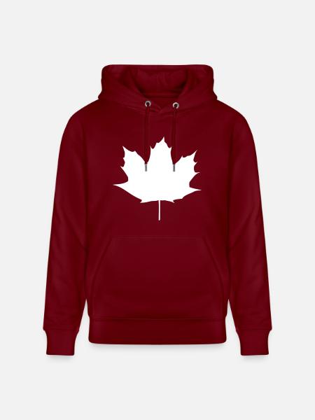 Maple Leaf - Heavyweight Unisex Hoodie CRUISER by Stanley/Stella - burgundy
