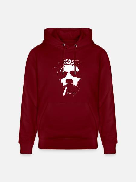 Smoking man with beard - Heavyweight Unisex Hoodie CRUISER by Stanley/Stella - burgundy