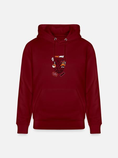 Graffiti Cone Stay Frosty Tee - Heavyweight Unisex Hoodie CRUISER by Stanley/Stella - burgundy