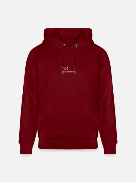 Tplant Coordinates - Heavyweight Unisex Hoodie CRUISER by Stanley/Stella - burgundy