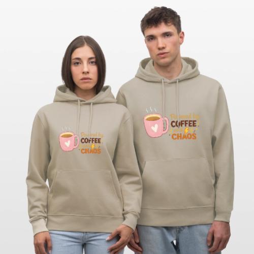 Powered by Coffee and Chaos - Heavyweight Unisex Hoodie CRUISER by Stanley/Stella