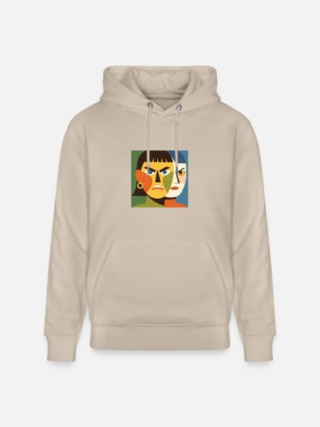 Cubist Dual Faces - Heavyweight Unisex Hoodie CRUISER by Stanley/Stella - dust