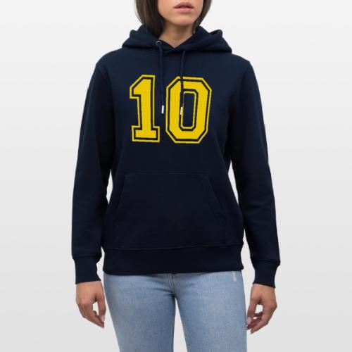 Number 10 in a classic athletic collegiate font - Heavyweight Unisex Hoodie CRUISER by Stanley/Stella