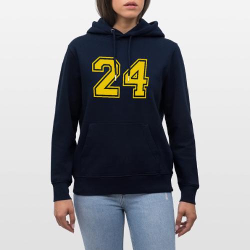 Number 24 in a classic athletic collegiate font - Heavyweight Unisex Hoodie CRUISER by Stanley/Stella
