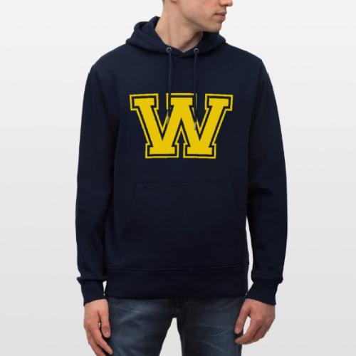 Letter W – Capital Athletic Alphabet Monogram - Heavyweight Unisex Hoodie CRUISER by Stanley/Stella