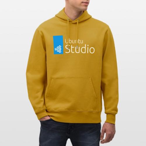 Ubuntu Studio 2022 - Stacked White - Heavyweight Unisex Hoodie CRUISER by Stanley/Stella