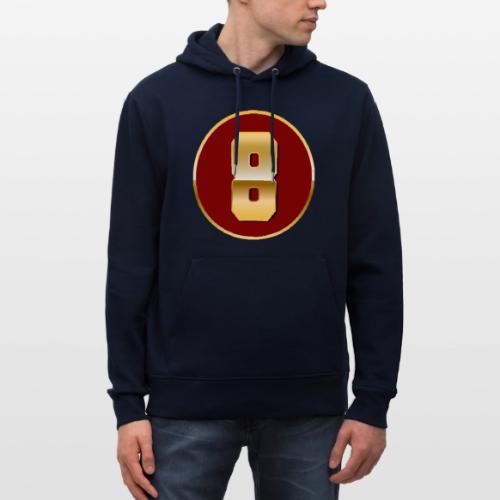 Number 8 in Gold Varsity Font - Heavyweight Unisex Hoodie CRUISER by Stanley/Stella