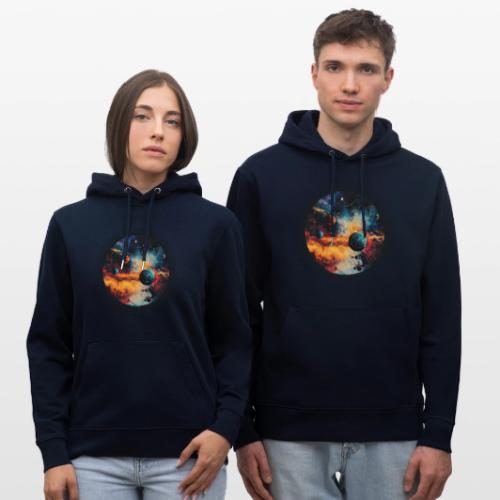 Cosmic Brush Planets - Heavyweight Unisex Hoodie CRUISER by Stanley/Stella