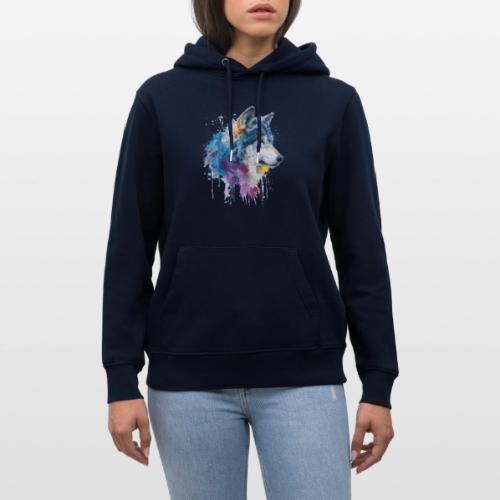 Splash-Art Wolf Head - Heavyweight Unisex Hoodie CRUISER by Stanley/Stella