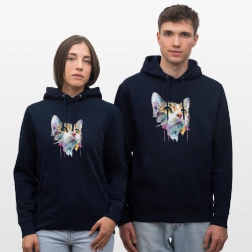 Chromatic Cat Splash - Heavyweight Unisex Hoodie CRUISER by Stanley/Stella