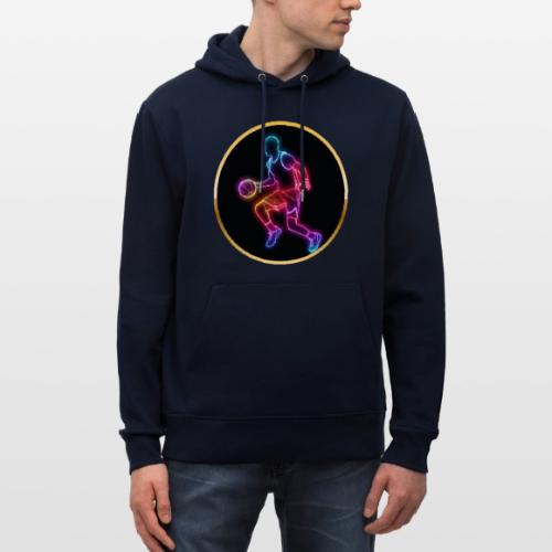 Basketball: Neon Dribble Pulse - Heavyweight Unisex Hoodie CRUISER by Stanley/Stella