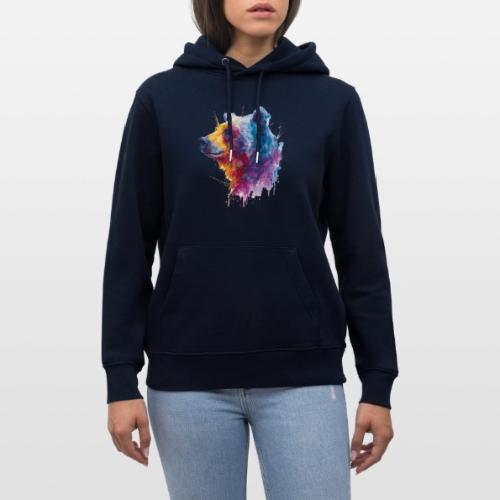 Watercolor Bear Portrait - Heavyweight Unisex Hoodie CRUISER by Stanley/Stella