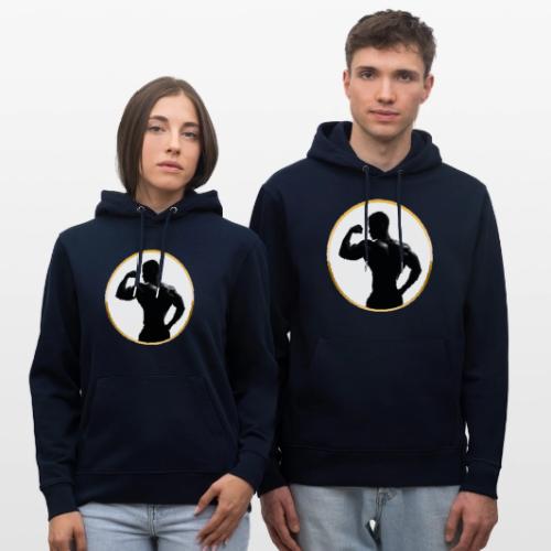 Bodybuilder: Classic Flex Emblem - Heavyweight Unisex Hoodie CRUISER by Stanley/Stella