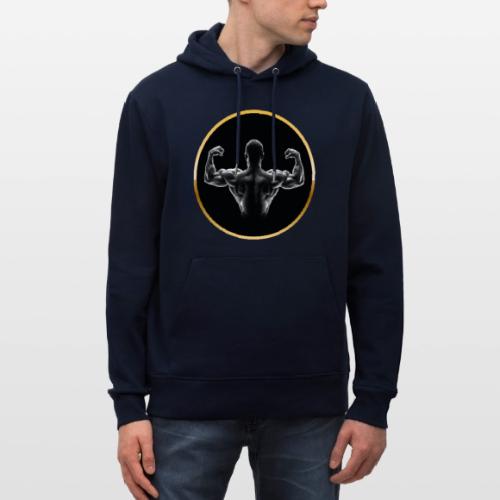 Bodybuilding: Golden Back Power - Heavyweight Unisex Hoodie CRUISER by Stanley/Stella