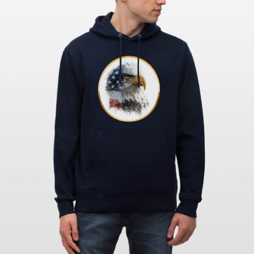 USA: Patriot Wing Emblem - Heavyweight Unisex Hoodie CRUISER by Stanley/Stella