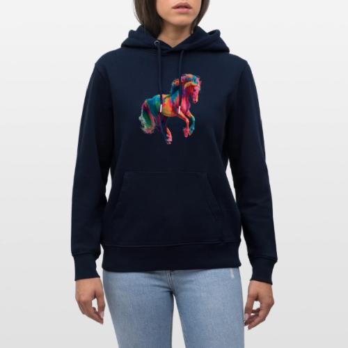Colorful Paint Splatter Horse Art - Heavyweight Unisex Hoodie CRUISER by Stanley/Stella