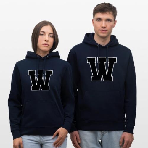 Varsity Letter W Collegiate Font Design - Heavyweight Unisex Hoodie CRUISER by Stanley/Stella