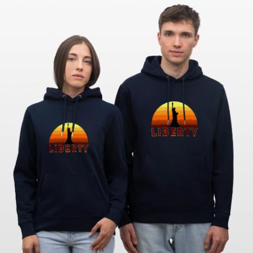 USA: Sunset Liberty Bold - Heavyweight Unisex Hoodie CRUISER by Stanley/Stella