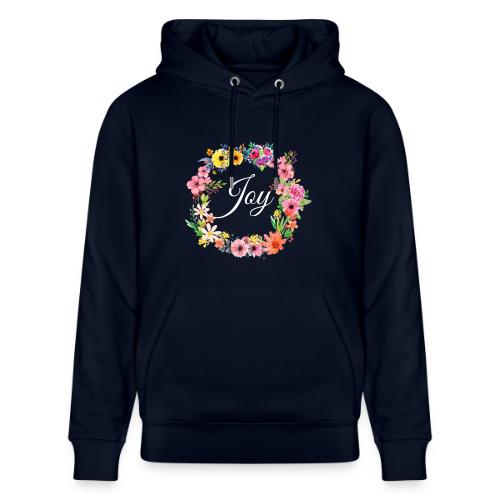 Joy Motivational Floral Gift - Heavyweight Unisex Hoodie CRUISER by Stanley/Stella