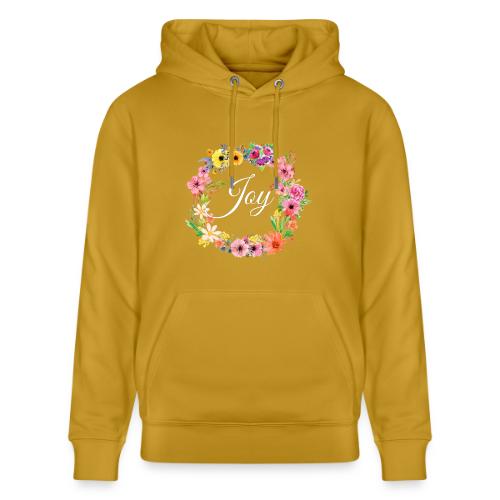 Joy Motivational Floral Gift - Heavyweight Unisex Hoodie CRUISER by Stanley/Stella