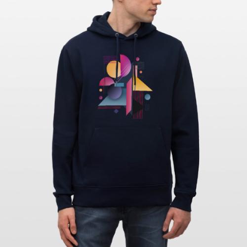 Color Pulse Geometry - Heavyweight Unisex Hoodie CRUISER by Stanley/Stella