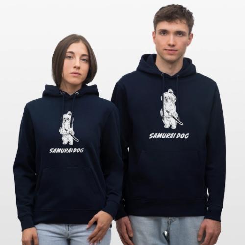 Samurai Maltese Katana Warrior Dog Tee - Heavyweight Unisex Hoodie CRUISER by Stanley/Stella