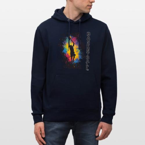 High Energy Basketball Paint Splatter Art - Heavyweight Unisex Hoodie CRUISER by Stanley/Stella