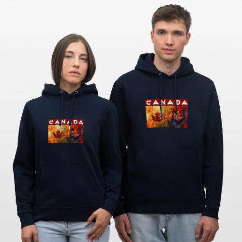 Painted Canada Leaves - Heavyweight Unisex Hoodie CRUISER by Stanley/Stella