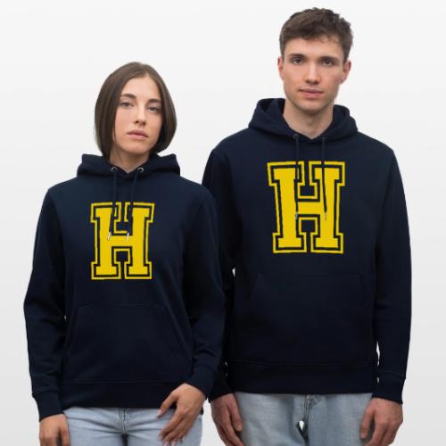 Letter H – Capital Athletic Alphabet Monogram - Heavyweight Unisex Hoodie CRUISER by Stanley/Stella