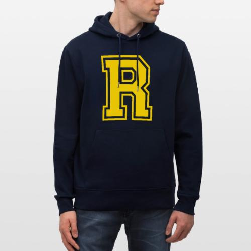 Letter R – Capital Athletic Alphabet Monogram - Heavyweight Unisex Hoodie CRUISER by Stanley/Stella