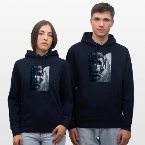 USA: Liberty in Three Visions - Heavyweight Unisex Hoodie CRUISER by Stanley/Stella