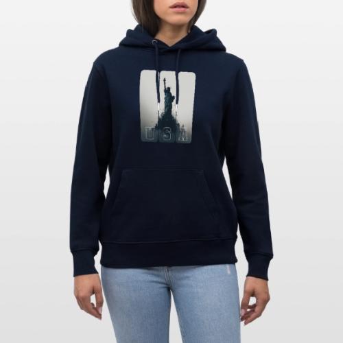 USA: Liberty Rising Over Manhattan - Heavyweight Unisex Hoodie CRUISER by Stanley/Stella