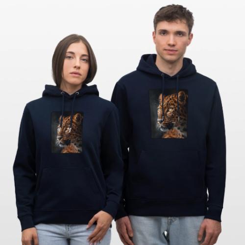 Amur Leopard Face Wildlife Design - Heavyweight Unisex Hoodie CRUISER by Stanley/Stella