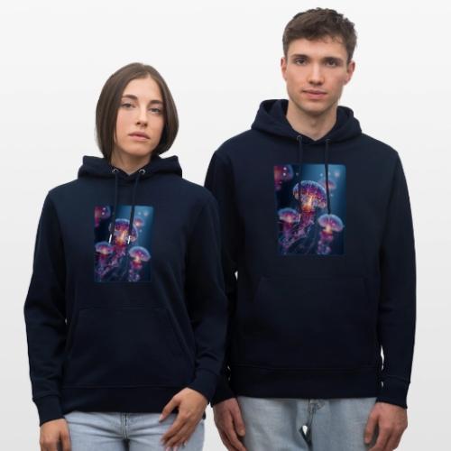 Glowing Jellyfish Deep Sea Design - Heavyweight Unisex Hoodie CRUISER by Stanley/Stella