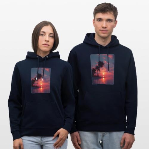Tropical Sunset Ocean Reflection Design - Heavyweight Unisex Hoodie CRUISER by Stanley/Stella