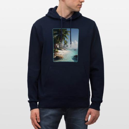 Tropical Beach Paradise Palm Design - Heavyweight Unisex Hoodie CRUISER by Stanley/Stella