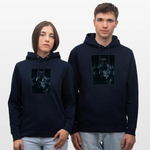 Black Wolf Intense Eyes Portrait Design - Heavyweight Unisex Hoodie CRUISER by Stanley/Stella