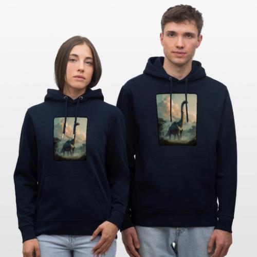 Brachiosaurus Prehistoric Scene Design - Heavyweight Unisex Hoodie CRUISER by Stanley/Stella