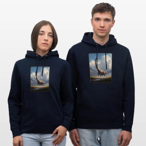 Brachiosaurus Valley Landscape Design - Heavyweight Unisex Hoodie CRUISER by Stanley/Stella