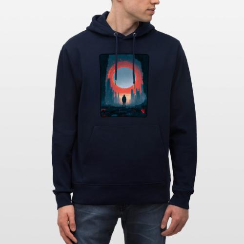 Cosmic Portal Future City Design - Heavyweight Unisex Hoodie CRUISER by Stanley/Stella