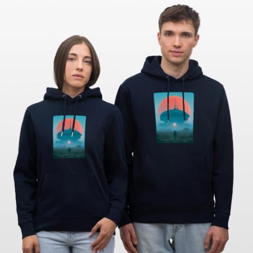 Astronaut Alien Outpost Design - Heavyweight Unisex Hoodie CRUISER by Stanley/Stella
