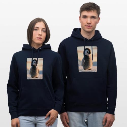 Cute Penguin Chick Sunrise Design - Heavyweight Unisex Hoodie CRUISER by Stanley/Stella