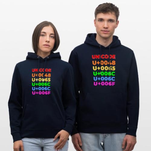 Hello, in unicode - Heavyweight Unisex Hoodie CRUISER by Stanley/Stella