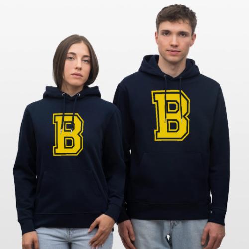 Letter B – Capital Athletic Alphabet Monogram - Heavyweight Unisex Hoodie CRUISER by Stanley/Stella