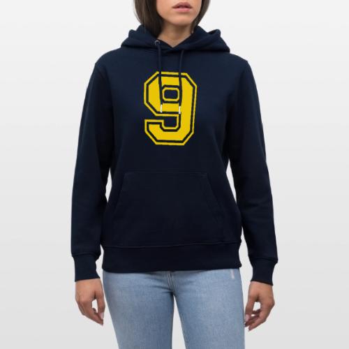 Number 9 in a classic athletic collegiate font - Heavyweight Unisex Hoodie CRUISER by Stanley/Stella