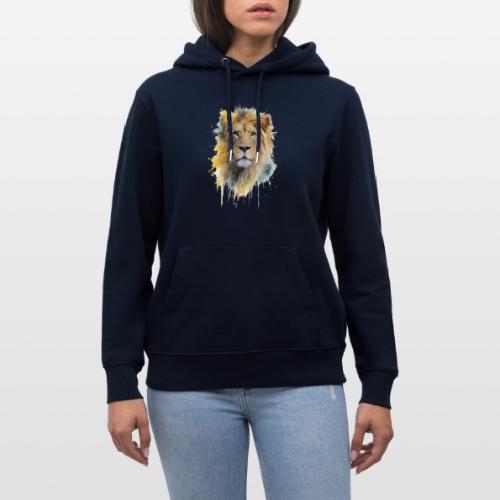 Watercolor Lion Portrait - Heavyweight Unisex Hoodie CRUISER by Stanley/Stella