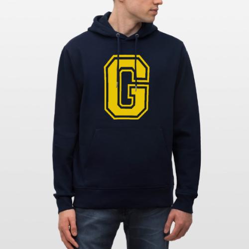 Letter G – Capital Athletic Alphabet Monogram - Heavyweight Unisex Hoodie CRUISER by Stanley/Stella